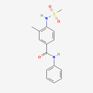 molecular formula C15H16N2O3S B4648363 3-methyl-4-[(methylsulfonyl)amino]-N-phenylbenzamide 