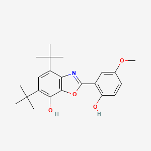 molecular formula C22H27NO4 B4648370 4,6-di-tert-butyl-2-(2-hydroxy-5-methoxyphenyl)-1,3-benzoxazol-7-ol 