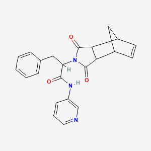 molecular formula C23H21N3O3 B4648379 2-(3,5-dioxo-4-azatricyclo[5.2.1.0~2,6~]dec-8-en-4-yl)-3-phenyl-N-3-pyridinylpropanamide 