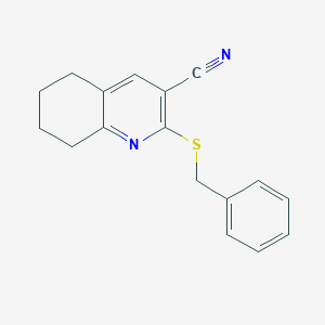 molecular formula C17H16N2S B464839 2-(Benzylsulfanyl)-5,6,7,8-tetrahydro-3-quinolinecarbonitrile CAS No. 314763-99-0