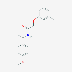 molecular formula C18H21NO3 B4648401 N-[1-(4-methoxyphenyl)ethyl]-2-(3-methylphenoxy)acetamide 