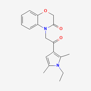 molecular formula C18H20N2O3 B4648411 4-[2-(1-ethyl-2,5-dimethyl-1H-pyrrol-3-yl)-2-oxoethyl]-2H-1,4-benzoxazin-3(4H)-one 