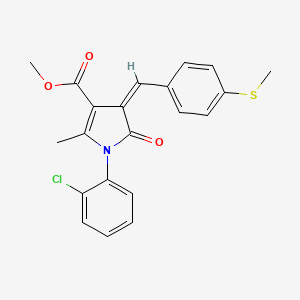 molecular formula C21H18ClNO3S B4648416 methyl 1-(2-chlorophenyl)-2-methyl-4-[4-(methylthio)benzylidene]-5-oxo-4,5-dihydro-1H-pyrrole-3-carboxylate 