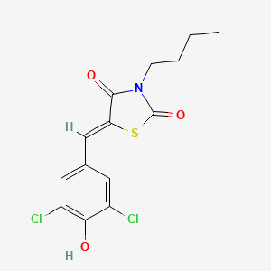 3-butyl-5-(3,5-dichloro-4-hydroxybenzylidene)-1,3-thiazolidine-2,4-dione