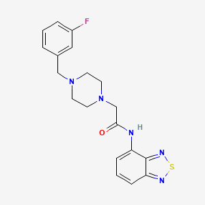 molecular formula C19H20FN5OS B4648426 N-2,1,3-benzothiadiazol-4-yl-2-[4-(3-fluorobenzyl)-1-piperazinyl]acetamide 