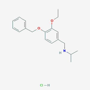 molecular formula C19H26ClNO2 B4648447 N-[4-(benzyloxy)-3-ethoxybenzyl]propan-2-amine hydrochloride 