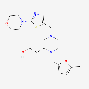 molecular formula C20H30N4O3S B4648454 2-(1-[(5-methyl-2-furyl)methyl]-4-{[2-(4-morpholinyl)-1,3-thiazol-5-yl]methyl}-2-piperazinyl)ethanol 