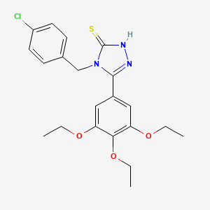 molecular formula C21H24ClN3O3S B4648455 4-(4-chlorobenzyl)-5-(3,4,5-triethoxyphenyl)-4H-1,2,4-triazole-3-thiol 
