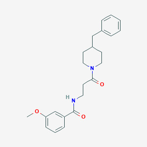N-[3-(4-benzyl-1-piperidinyl)-3-oxopropyl]-3-methoxybenzamide