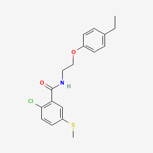molecular formula C18H20ClNO2S B4648485 2-chloro-N-[2-(4-ethylphenoxy)ethyl]-5-(methylthio)benzamide 