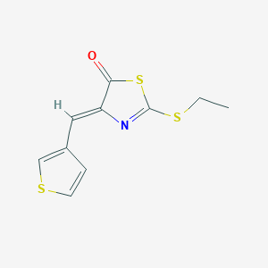 molecular formula C10H9NOS3 B4648494 2-(ethylthio)-4-(3-thienylmethylene)-1,3-thiazol-5(4H)-one 