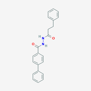 molecular formula C22H20N2O2 B464852 4-phenyl-N'-(3-phenylpropanoyl)benzohydrazide CAS No. 304666-07-7