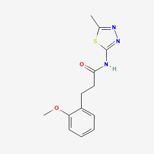 molecular formula C13H15N3O2S B4648527 3-(2-methoxyphenyl)-N-(5-methyl-1,3,4-thiadiazol-2-yl)propanamide 