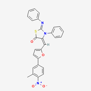 molecular formula C27H19N3O4S B4648544 4-{[5-(3-methyl-4-nitrophenyl)-2-furyl]methylene}-3-phenyl-2-(phenylimino)-1,3-thiazolidin-5-one 