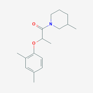 molecular formula C17H25NO2 B4648561 1-[2-(2,4-dimethylphenoxy)propanoyl]-3-methylpiperidine 