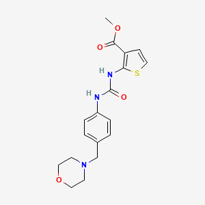 molecular formula C18H21N3O4S B4648598 methyl 2-[({[4-(4-morpholinylmethyl)phenyl]amino}carbonyl)amino]-3-thiophenecarboxylate 