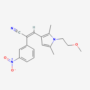 molecular formula C18H19N3O3 B4648619 3-[1-(2-methoxyethyl)-2,5-dimethyl-1H-pyrrol-3-yl]-2-(3-nitrophenyl)acrylonitrile 