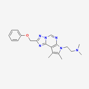 molecular formula C20H24N6O B4648655 2-[8,9-dimethyl-2-(phenoxymethyl)-7H-pyrrolo[3,2-e][1,2,4]triazolo[1,5-c]pyrimidin-7-yl]-N,N-dimethylethanamine 