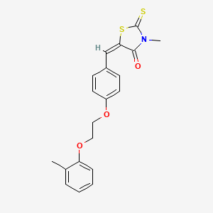 molecular formula C20H19NO3S2 B4648698 3-methyl-5-{4-[2-(2-methylphenoxy)ethoxy]benzylidene}-2-thioxo-1,3-thiazolidin-4-one 