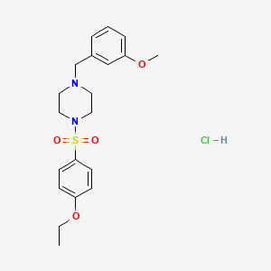 molecular formula C20H27ClN2O4S B4648699 1-[(4-ethoxyphenyl)sulfonyl]-4-(3-methoxybenzyl)piperazine hydrochloride 