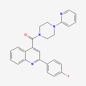2-(4-fluorophenyl)-4-{[4-(2-pyridinyl)-1-piperazinyl]carbonyl}quinoline