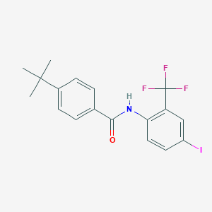 molecular formula C18H17F3INO B4648764 4-tert-butyl-N-[4-iodo-2-(trifluoromethyl)phenyl]benzamide 