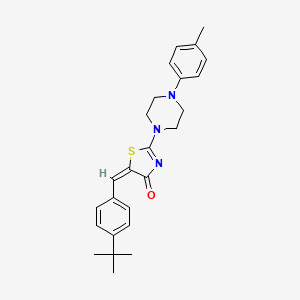 molecular formula C25H29N3OS B4648770 5-(4-tert-butylbenzylidene)-2-[4-(4-methylphenyl)-1-piperazinyl]-1,3-thiazol-4(5H)-one 
