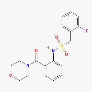 molecular formula C18H19FN2O4S B4648836 1-(2-fluorophenyl)-N-[2-(4-morpholinylcarbonyl)phenyl]methanesulfonamide 