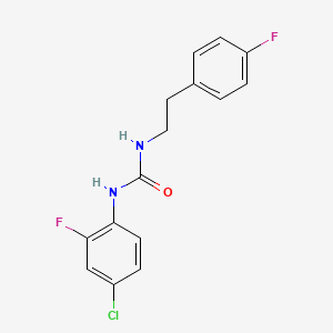 molecular formula C15H13ClF2N2O B4648849 N-(4-chloro-2-fluorophenyl)-N'-[2-(4-fluorophenyl)ethyl]urea 