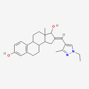 molecular formula C25H32N2O2 B4648861 16-[(1-ethyl-3-methyl-1H-pyrazol-4-yl)methylene]estra-1,3,5(10)-triene-3,17-diol 