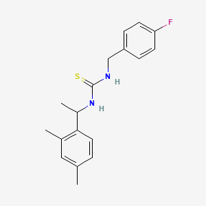 molecular formula C18H21FN2S B4648879 N-[1-(2,4-dimethylphenyl)ethyl]-N'-(4-fluorobenzyl)thiourea 