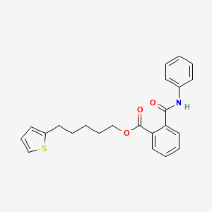 molecular formula C23H23NO3S B4648902 5-(2-thienyl)pentyl 2-(anilinocarbonyl)benzoate 