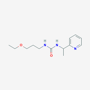 molecular formula C13H21N3O2 B4648930 N-(3-ethoxypropyl)-N'-[1-(2-pyridinyl)ethyl]urea 