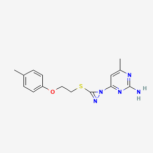 molecular formula C15H17N5OS B4648958 4-methyl-6-(3-{[2-(4-methylphenoxy)ethyl]thio}-1H-diaziren-1-yl)-2-pyrimidinamine 