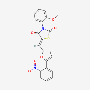 molecular formula C21H14N2O6S B4648963 3-(2-methoxyphenyl)-5-{[5-(2-nitrophenyl)-2-furyl]methylene}-1,3-thiazolidine-2,4-dione 