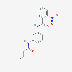 molecular formula C18H19N3O4 B4648968 2-nitro-N-[3-(pentanoylamino)phenyl]benzamide 