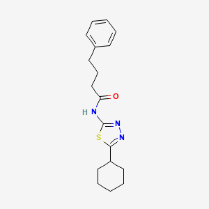 molecular formula C18H23N3OS B4648976 N-(5-cyclohexyl-1,3,4-thiadiazol-2-yl)-4-phenylbutanamide 