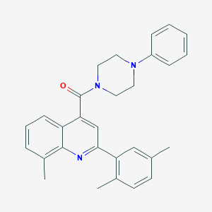 2-(2,5-dimethylphenyl)-8-methyl-4-[(4-phenyl-1-piperazinyl)carbonyl]quinoline