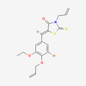 molecular formula C18H18BrNO3S2 B4648983 3-allyl-5-[4-(allyloxy)-3-bromo-5-ethoxybenzylidene]-2-thioxo-1,3-thiazolidin-4-one 