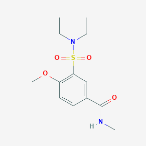 molecular formula C13H20N2O4S B4648989 3-[(diethylamino)sulfonyl]-4-methoxy-N-methylbenzamide 