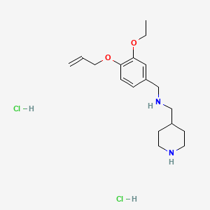 molecular formula C18H30Cl2N2O2 B4649055 [4-(allyloxy)-3-ethoxybenzyl](4-piperidinylmethyl)amine dihydrochloride 