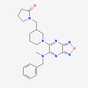 molecular formula C22H27N7O2 B4649061 1-[(1-{6-[benzyl(methyl)amino][1,2,5]oxadiazolo[3,4-b]pyrazin-5-yl}-3-piperidinyl)methyl]-2-pyrrolidinone 