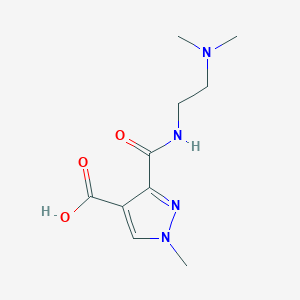 molecular formula C10H16N4O3 B4649101 3-({[2-(dimethylamino)ethyl]amino}carbonyl)-1-methyl-1H-pyrazole-4-carboxylic acid 