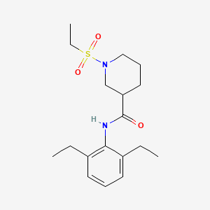 molecular formula C18H28N2O3S B4649118 N-(2,6-diethylphenyl)-1-(ethylsulfonyl)-3-piperidinecarboxamide 