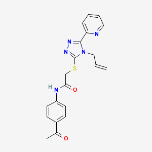 molecular formula C20H19N5O2S B4649131 N-(4-acetylphenyl)-2-{[4-allyl-5-(2-pyridinyl)-4H-1,2,4-triazol-3-yl]thio}acetamide 