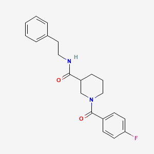 molecular formula C21H23FN2O2 B4649165 1-(4-fluorobenzoyl)-N-(2-phenylethyl)-3-piperidinecarboxamide 