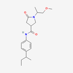 molecular formula C19H28N2O3 B4649177 N-(4-sec-butylphenyl)-1-(2-methoxy-1-methylethyl)-5-oxo-3-pyrrolidinecarboxamide 