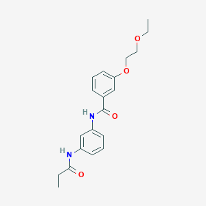 molecular formula C20H24N2O4 B4649207 3-(2-ethoxyethoxy)-N-[3-(propionylamino)phenyl]benzamide 