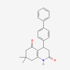 molecular formula C23H23NO2 B4649208 4-(4-biphenylyl)-7,7-dimethyl-4,6,7,8-tetrahydro-2,5(1H,3H)-quinolinedione 