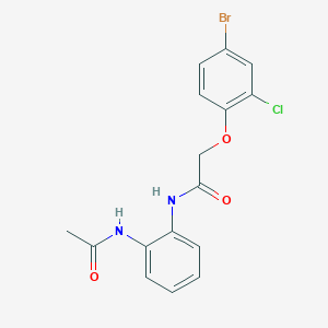 N-[2-(acetylamino)phenyl]-2-(4-bromo-2-chlorophenoxy)acetamide